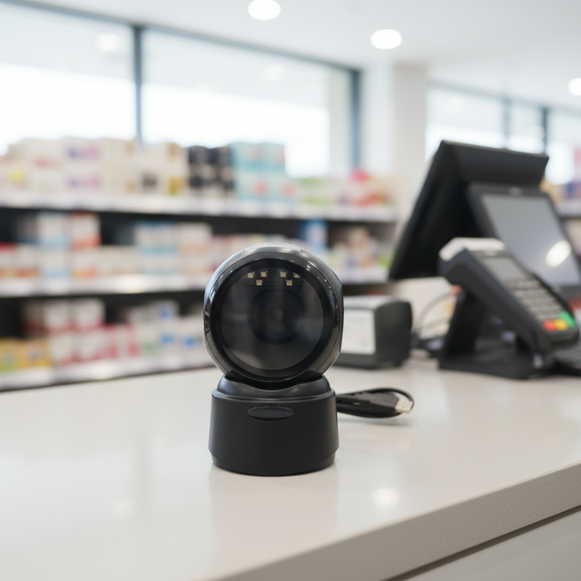 Light Weight Desktop 2D Barcode Scanner Barcode Reader for Suitable Supermarket and Store
