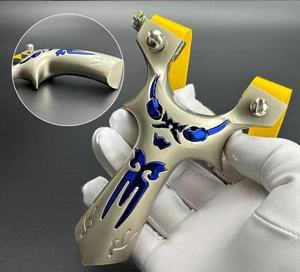 Venta caliente profesional de acero inoxidable al aire libre caza pájaro tirachinas dominante pequeño diablo diseño catapulta para juegos al aire libre - Product Image 6