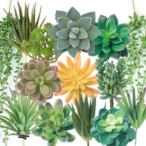 Commercio all'ingrosso real touch faux succulente decorazioni per interni non in vaso mini succulente artificiali fai-da-te in stock piante succulente