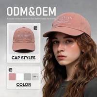 Casquette de baseball personnalisée à 6 panneaux, broderie de lettres, sergé de coton, réglable, unisexe, rose