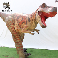 Costume de marche de dinosaure léger adulte personnalisé Zigong avec peau vive et véritable rugissement