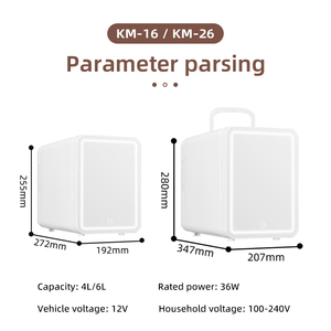 <span class=keywords><strong>Mini</strong></span> réfrigérateur électrique portable personnalisé de 4 L, petit réfrigérateur en plastique pour la maison, le dortoir, la voiture, utilisation compatible - Product Image 5