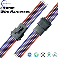 Adaptor Kabel Inti 1 2 3 4 Kustom dengan Konduktor Tembaga Murni, Isolasi PVC, Panjang 250mm, Tegangan Terukur 220V, Kabel Harness
