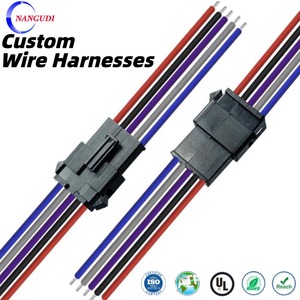 Adaptor Kabel Inti 1 2 3 4 Kustom dengan Konduktor Tembaga Murni, Isolasi PVC, Panjang 250mm, Tegangan Terukur 220V, Kabel Harness - Product Image 1