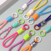 Lanière courte tressée universelle porte-clés Anti-perte étui de téléphone corde dragonne lanière accessoires