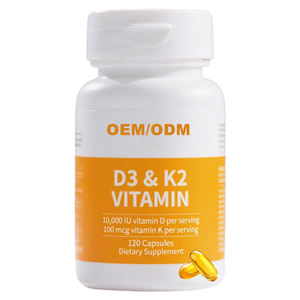 OEM Hoogwaardige Vitamine D3 K2 Softgels Niet-GMO Volwassen Supplement voor Botgezondheid en Immuunondersteuning Private Label - Product Image 1