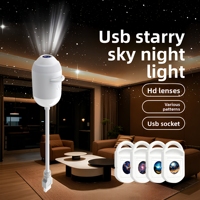 Mini Proyector de Luz Nocturna con Forma de Estrella, Alimentado por USB, Ajustable, para Dormitorio, Techo, Galaxia, Cielo, Decoración Ambiental, Lámpara para Niños, Fiesta, Hogar, Regalo
