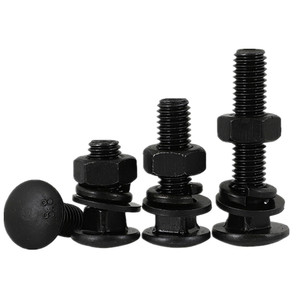 Perno de Carrocería de Acero Inoxidable 304 316 410 Grado 8, Negro, Rosca Fina, Cabeza Cuadrada, con Tuerca Hexagonal - Product Image 3