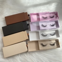 Faux cils personnalisés en boîte, cils individuels effet œil de chat 10-12mm, cils en vison synthétique, cils en bande complète, vente en gros
