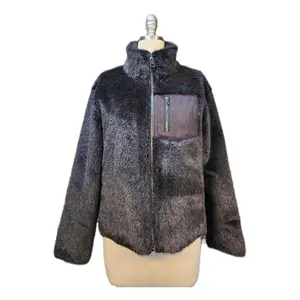 Custom Coat Manufacturers Black Mink Fur Stand Collar White Fur Coats 2024 Winter Faux Fur Outerwear