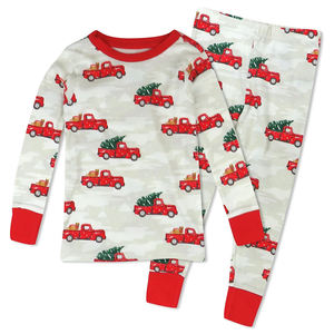 Pyjamas pour enfants, vêtements de nuit de Noël, motifs pour enfants, 100% coton biologique, pyjamas pour enfants, vêtements de nuit pour garçons, vêtements de détente personnalisés pour enfants - Product Image 2