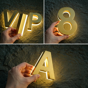 Lettres et logos 3D en acier inoxydable rétroéclairés personnalisables pour les entreprises, les magasins, les présentoirs de marques, les enseignes lumineuses, les enseignes de magasin - Product Image 6