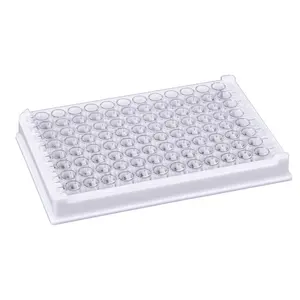 Microplaca de laboratorio consumible al mejor precio, 8 tiras, placa de alta Unión desmontable Deep Multi Well PS, placa Elisa de 96 pocillos