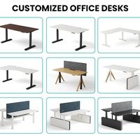 Bureau d'ordinateur électrique moderne pour le bureau, avec double moteur, hauteur réglable, cadre de bureau ergonomique assis-debout