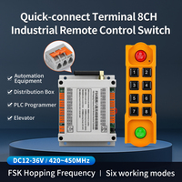Télécommande d'apprentissage FSK à connexion rapide, terminal DC12-36V, étanche, rechargeable, piles AAA, portée 100m, 8 boutons, pour garage automatique