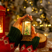Lanterne musicale de Noël, petite décoration pour la veille de Noël, arrangement de cadeaux, veilleuse, plastique écologique, UV Noël