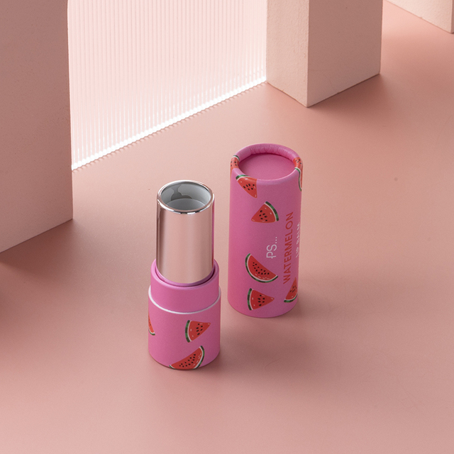 EU-Beauty Free Samples Empty Biodegradable Custom Cosmetic Plastic Free Paper Tube Deodorant Paper Lip Balm Tubes