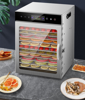 Máquina de Secado Multifuncional Eléctrica de Acero Inoxidable de 12 Capas para Frutas, Carne, Brotos de Bambú - Pequeña Máquina Doméstica para Snacks de Mascotas