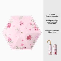 Style japonais Léger Pliant Adulte Étudiant Parapluie Manuel Noir Revêtement Coupe-Vent Compact Pratique Parasol pour