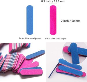 Mini lime à ongles en vrac (grain 180/240) – Limes à ongles réutilisables double face, polissoir à ongles personnalisé pour la manucure professionnelle à domicile - Product Image 4