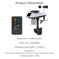 Station météo WiFi DINGZHOU avec application de contrôle, vitesse et direction du vent, pluie, humidité, température, horloge et prévisions