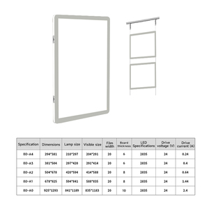 Acrylic Áp phích từ treo lightbox Kit khung Backlit 12 <span class=keywords><strong>x</strong></span> A4 LED hộp đèn cho bất động sản cửa sổ hiển thị hệ thống - Product Image 5