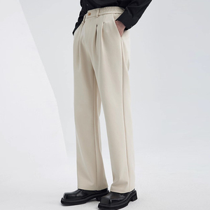 2025 Neue Herren Business-Hose mit Geradem Bein - Lässige Loose-Fit Hose für Männer aus Baumwollmischung mit Mittlerem Bund OEM-Fertigungsservice - Product Image 3