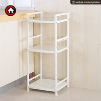 Étagère de rangement en métal à 3 niveaux, présentoir extensible et réglable pour la maison et la cuisine