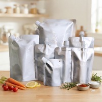 Pochettes souples transparentes personnalisables avec bec verseur pour liquides, recyclables, 4L 5L, pour boissons, traiteur, eau, sauces, condiments, lait, coca