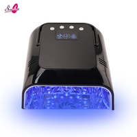 Lampe UV LED professionnelle haute puissance pour ongles avec ventilateur de refroidissement 108W sans fil rechargeable longueurs d'onde 365/405nm portable pour salon et maison