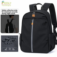 Sac à dos décontracté unisexe en polyester durable, imperméable, léger, avec fermeture éclair, pour ordinateur portable 15,6 pouces