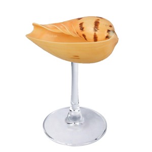 Verre à <span class=keywords><strong>martini</strong></span> et à vin en coquille de conque fait main, style minimaliste sur pied haut, artisanat de plage, cadeau - Product Image 6