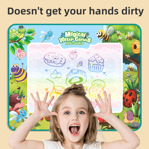 سجادة رسم وتلوين سحرية مائية كبيرة الحجم للأطفال من سامتوي، مصنوعة من البي في سي بطول 100 سم، مع أقلام سحرية قابلة لإعادة الاستخدام - Product Image 5