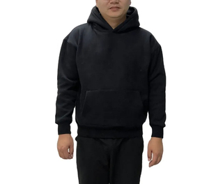 Sweat à capuche sans ficelle avec logo personnalisé sweat à capuche épais coupe ajustée sweat à capuche de sport pour hommes - Product Image 3