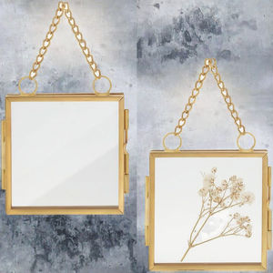 2 Piezas de Marcos de Fotos Metálicos Retro Duraderos, Vidrio Translúcido, Soporte Creativo para Exhibición de Flores y Plantas, Marco de Espejo Cuadrado DIY - Product Image 3