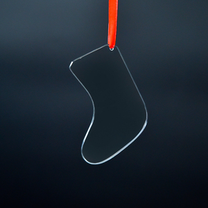 2025 Tùy Chỉnh Pha Lê Thủy Tinh Cây Đồ Trang Trí Chất Lượng Cao Tam Giác Sock Hình Giáng Sinh Trang Trí Cho Nhà Món Quà Làm Bằng Tay - Product Image 3