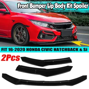 2x Deflectores de Labio Delantero para Parachoques de Coche, Cubierta Divisora, Embellecedor, Kit de Carrocería, Protector de Spoiler para Honda Civic Hatchback y Si 2016-2020 - Product Image 1