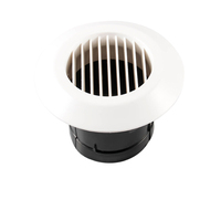 Couvercle de Ventilation rond en plastique Abs, sortie de Valve de disque de climatisation réglable, diffuseur de Ventilation mural de Ventilation de plafond