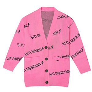 <span class=keywords><strong>Cardigan</strong></span> maglione oversize a maniche lunghe lavorato a maglia con logo personalizzato da <span class=keywords><strong>donna</strong></span> - Product Image 1