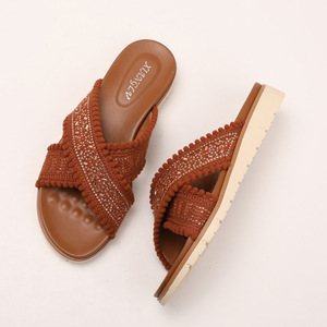 <span class=keywords><strong>Sandalias</strong></span> de cuña de tela con punta abierta de verano a la moda, <span class=keywords><strong>sandalias</strong></span> antideslizantes de suela blanda para mujeres y damas, zapatos informales para caminar al aire libre - Product Image 2
