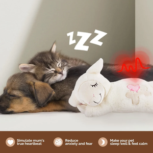 AFP ของเล่นเพื่อลดความวิตกกังวลของสุนัขแมวของเล่นช่วยในการนอนหลับตุ๊กตาผ้านุ่มยัดนุ่นของเล่นหัวใจสุนัขของเล่นสำหรับสัตว์เลี้ยง - Product Image 2