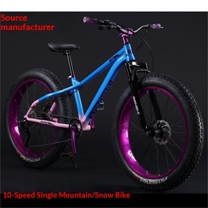 Bicicleta de Montaña para Adultos con Neumáticos Anchos, 10 Velocidades, Frenos de Disco Dobles y Amortiguación, Ideal para Playa y Nieve, Directo de Fábrica - Product Image 3