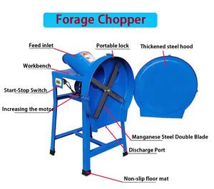 Broyeur d'aliments électrique XD pour bétail, <span class=keywords><strong>tondeuse</strong></span> à gazon, lames en alliage haute efficacité, capacité de 100 kg/h, utilisation facile, 220 V - Product Image 6