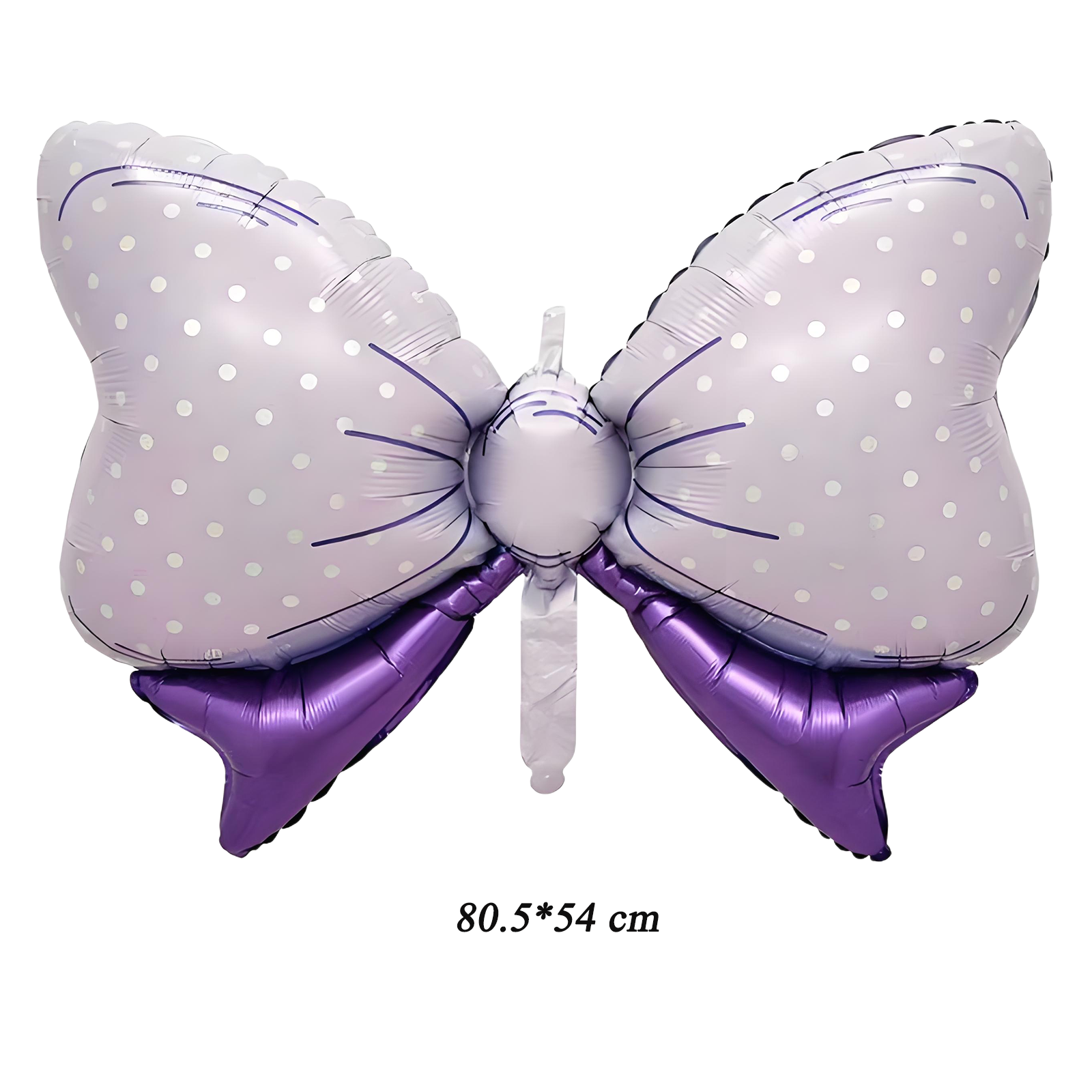 Fiocco a pois viola chiaro
