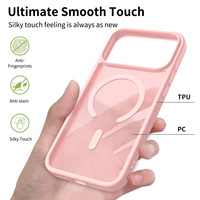 Coque de téléphone de luxe antichoc magnétique givrée pour iPhone 17 16 15 14 Pro Max avec bouton de contrôle de l'appareil photo