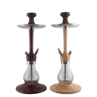 Chicha KAYA en bois élégante, ensemble en bois avec verre, cadeau, fête, salon de chicha, bar, restaurant, café, club, fête, fumer, chicha