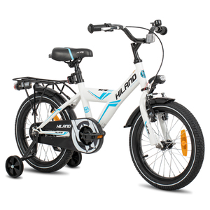 JOYKIE HILAND <span class=keywords><strong>Vélo</strong></span> personnalisable pour garçons de 4 à 7 ans, avec roues d'entraînement et porte-bagages arrière, <span class=keywords><strong>16</strong></span> et 18 <span class=keywords><strong>pouces</strong></span>, pour tout-petits et enfants - Product Image 2