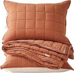 <span class=keywords><strong>Couvre</strong></span>-<span class=keywords><strong>lit</strong></span> en <span class=keywords><strong>coton</strong></span> et lin respirant à rayures bleues rustiques du fabricant avec 1 taie d'oreiller pour un usage domestique - Product Image 5