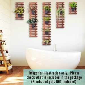 Custom Solid Wood Indoor <b>Wall</b> Mounted Planter with Ladder Stand for Office <b>Desk</b> Storage and Display - Product Image 6