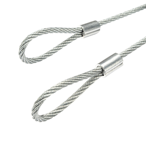Cuerda trenzada de <span class=keywords><strong>acero</strong></span> galvanizado <span class=keywords><strong>Cable</strong></span> DE SEGURIDAD DE DOBLE bucle Cerradura de equipaje Revestimiento de plástico Montaje de bobina de corte soldado Alambre plano doblado - Product Image 2